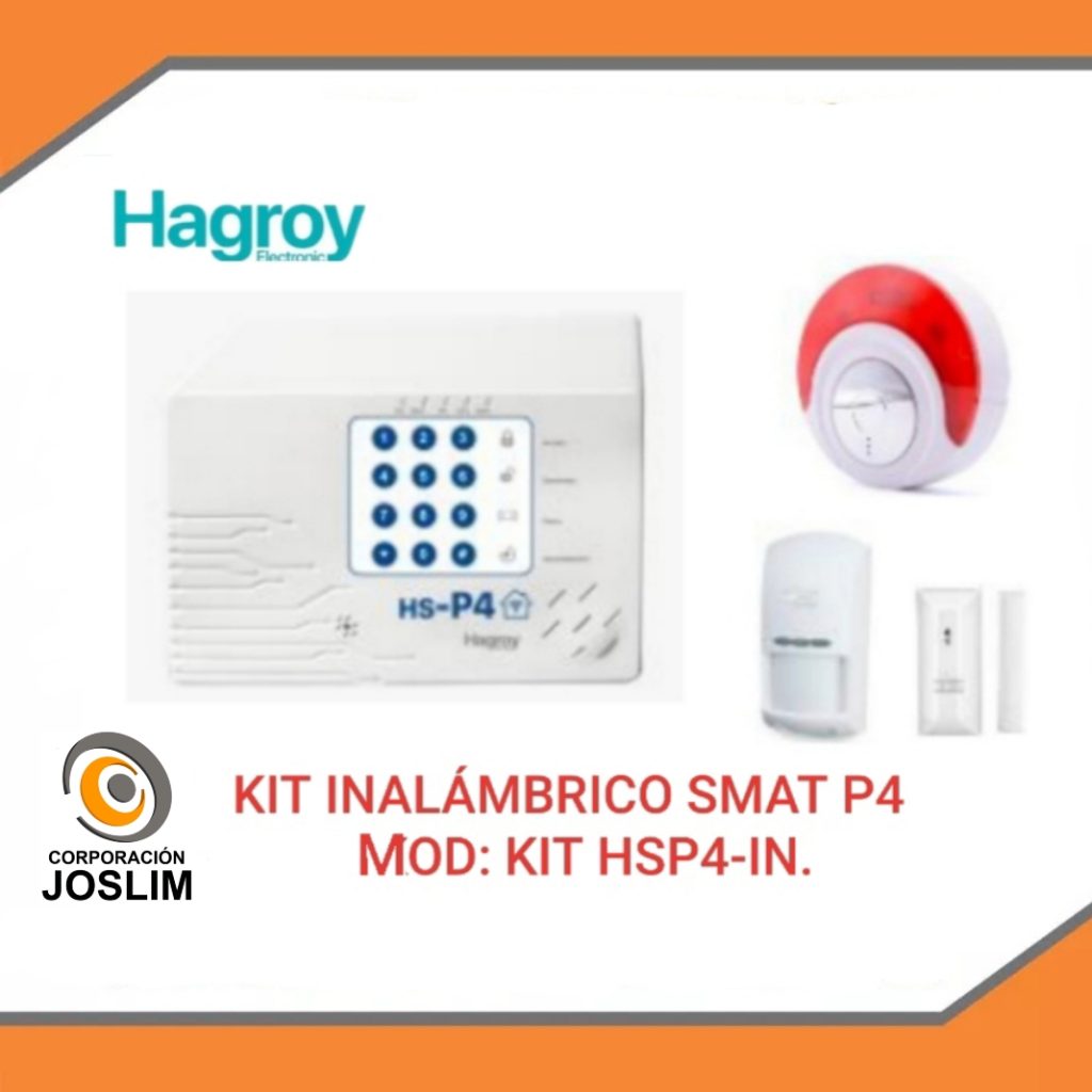 KIT ALARMA INALAMBRICO SMART P4 HSP4 IN HAGROY Corporación Joslim