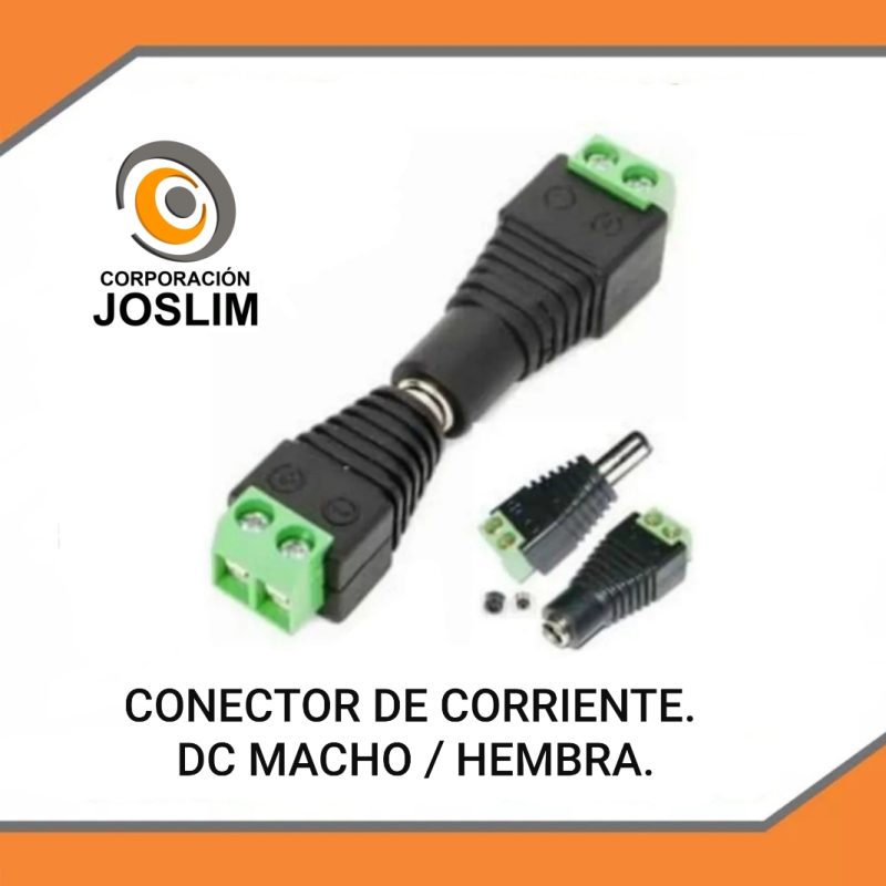 CONECTOR DC PARA CAMARA CCTV HEMBRA Y MACHO